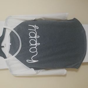 Jersey Soft 3 Quarter Sleeve Happy Shirt